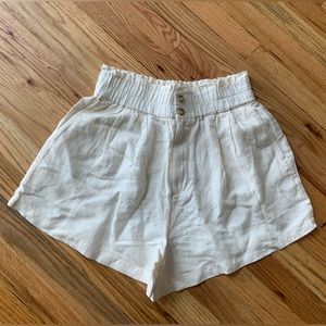 Madewell Linen Pull-On Paperbag Shorts 2022 SMALL